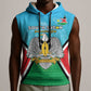 Personalised South Sudan Sleeveless Hoodie Coat Of Arms - Happy Independence Day - African Pride