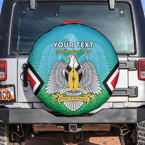 Personalised South Sudan Spare Tire Cover Coat Of Arms - Happy Independence Day