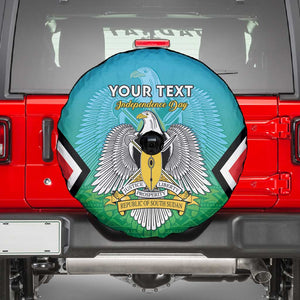 Personalised South Sudan Spare Tire Cover Coat Of Arms - Happy Independence Day