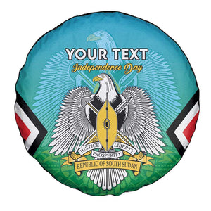 Personalised South Sudan Spare Tire Cover Coat Of Arms - Happy Independence Day