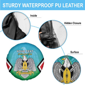 Personalised South Sudan Spare Tire Cover Coat Of Arms - Happy Independence Day