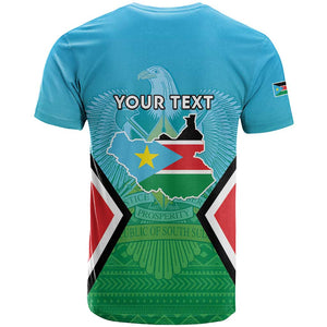 Personalised South Sudan T shirt Coat Of Arms - Happy Independence Day