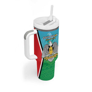 Personalised South Sudan Tumbler With Handle Coat Of Arms - Happy Independence Day