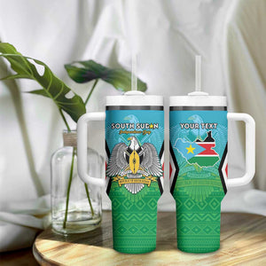 Personalised South Sudan Tumbler With Handle Coat Of Arms - Happy Independence Day