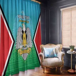 Personalised South Sudan Window Curtain Coat Of Arms - Happy Independence Day