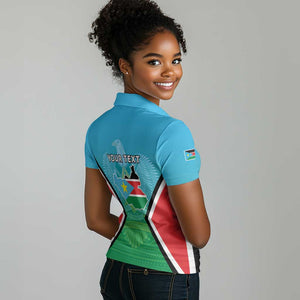 Personalised South Sudan Women Polo Shirt Coat Of Arms - Happy Independence Day