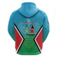 Personalised South Sudan Zip Hoodie Coat Of Arms - Happy Independence Day