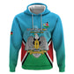 Personalised South Sudan Zip Hoodie Coat Of Arms - Happy Independence Day