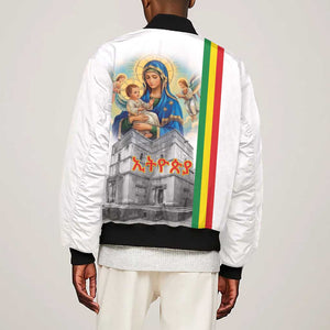 Melkam Gena Ethiopia Bomber Jacket Saint Mary Lalibela Churches