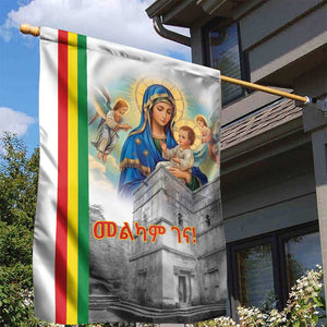 Melkam Gena Ethiopia Garden Flag Saint Mary Lalibela Churches