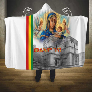 Melkam Gena Ethiopia Hooded Blanket Saint Mary Lalibela Churches