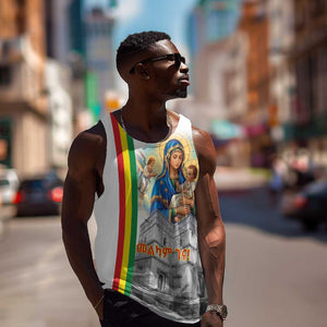 Melkam Gena Ethiopia Men Tank Top Saint Mary Lalibela Churches