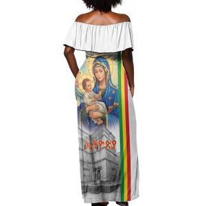 Melkam Gena Ethiopia Off Shoulder Maxi Dress Saint Mary Lalibela Churches