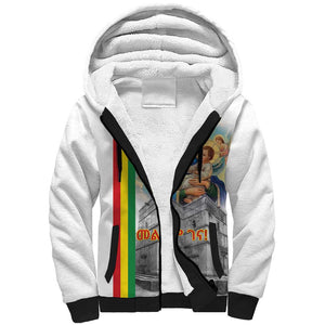 Melkam Gena Ethiopia Sherpa Hoodie Saint Mary Lalibela Churches