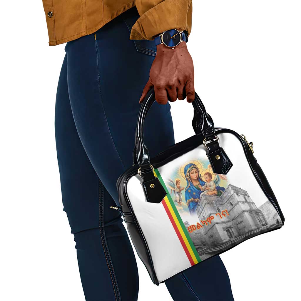 Melkam Gena Ethiopia Shoulder Handbag Saint Mary Lalibela Churches
