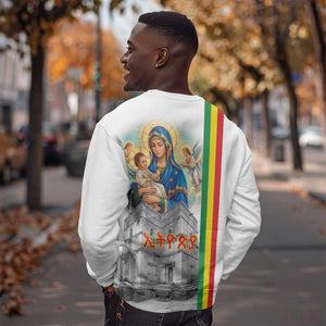 Melkam Gena Ethiopia Sweatshirt Saint Mary Lalibela Churches