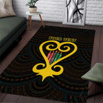Personalized African-American Black Love Day Area Rug Sankofa Heart - Nya Akoma