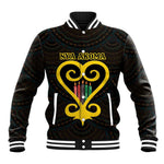 Personalized  African-American Black Love Day Baseball Jacket Sankofa Heart - Nya Akoma