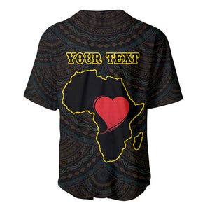 Personalized  African-American Black Love Day Baseball Jersey Sankofa Heart - Nya Akoma