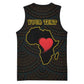 Personalized African-American Black Love Day Basketball Jersey Sankofa Heart - Nya Akoma LT15