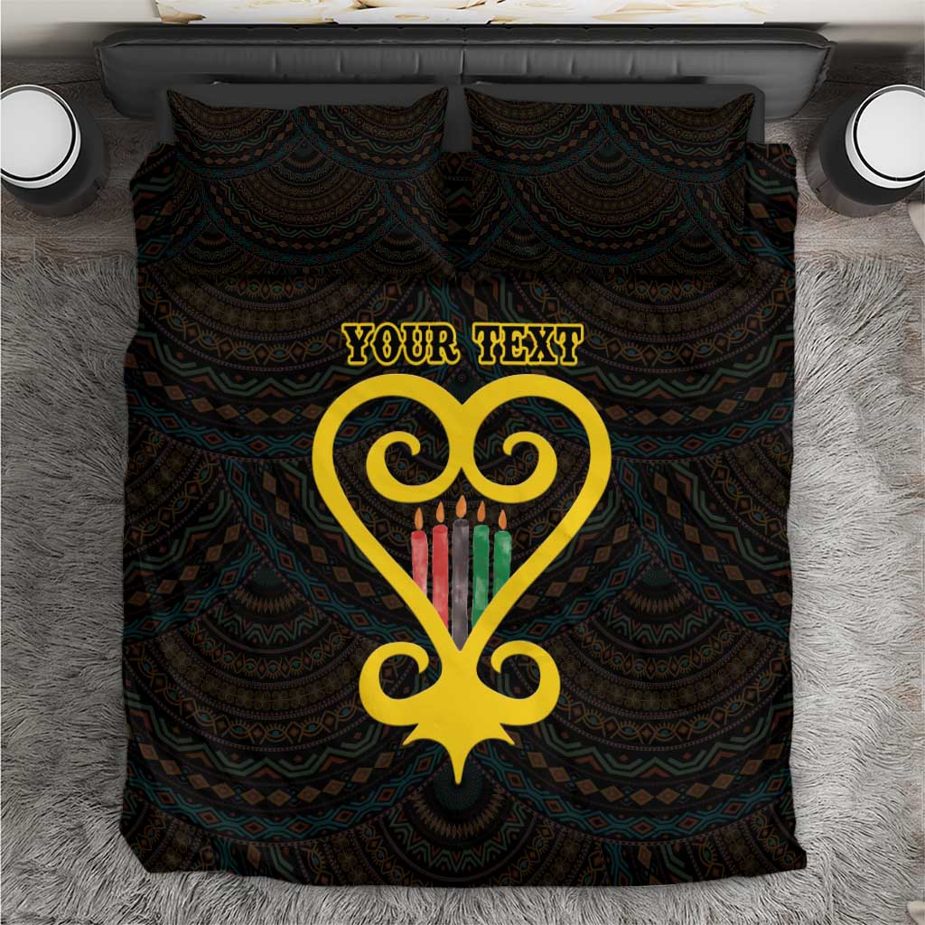 Personalized African-American Black Love Day Bedding Set Sankofa Heart - Nya Akoma