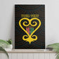 Personalized African-American Black Love Day Canvas Wall Art Sankofa Heart - Nya Akoma