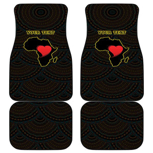 Personalized African-American Black Love Day Car Mats Sankofa Heart - Nya Akoma