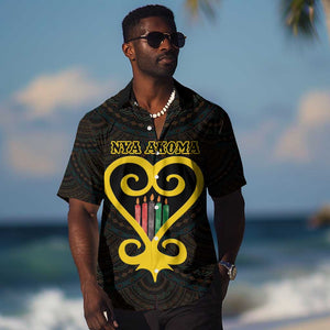 Personalized  African-American Black Love Day Hawaiian Shirt Sankofa Heart - Nya Akoma