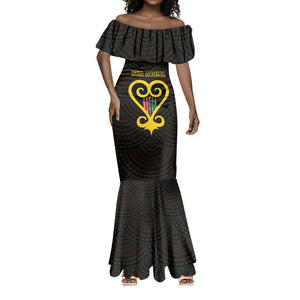 Personalized  African-American Black Love Day Mermaid Dress Sankofa Heart - Nya Akoma