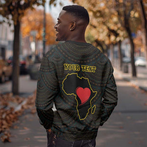 Personalized  African-American Black Love Day Sweatshirt Sankofa Heart - Nya Akoma