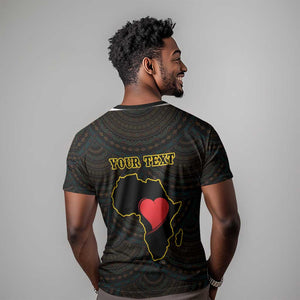 Personalized  African-American Black Love Day T shirt Sankofa Heart - Nya Akoma