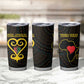 Personalized  African-American Black Love Day Tumbler Cup Sankofa Heart - Nya Akoma