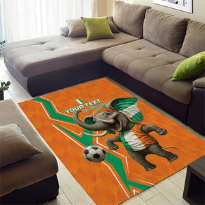 Custom Afro Ivory Coast Football Area Rug Go Champions