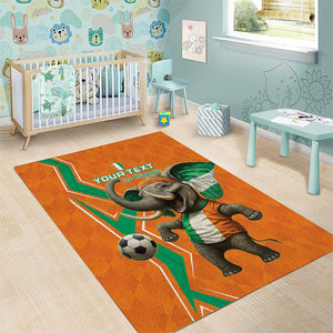 Custom Afro Ivory Coast Football Area Rug Go Champions