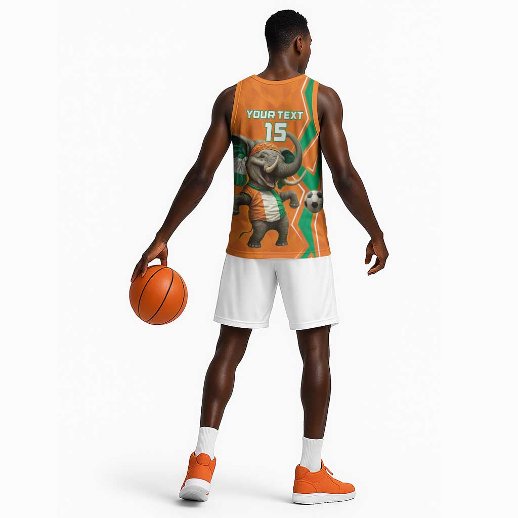 Custom Afro Ivory Coast Football Basketball Jersey Go Champions LT15