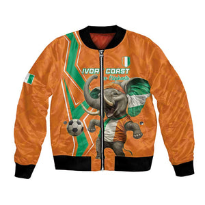 Custom Afro Ivory Coast Football Bomber Jacket Go Champions