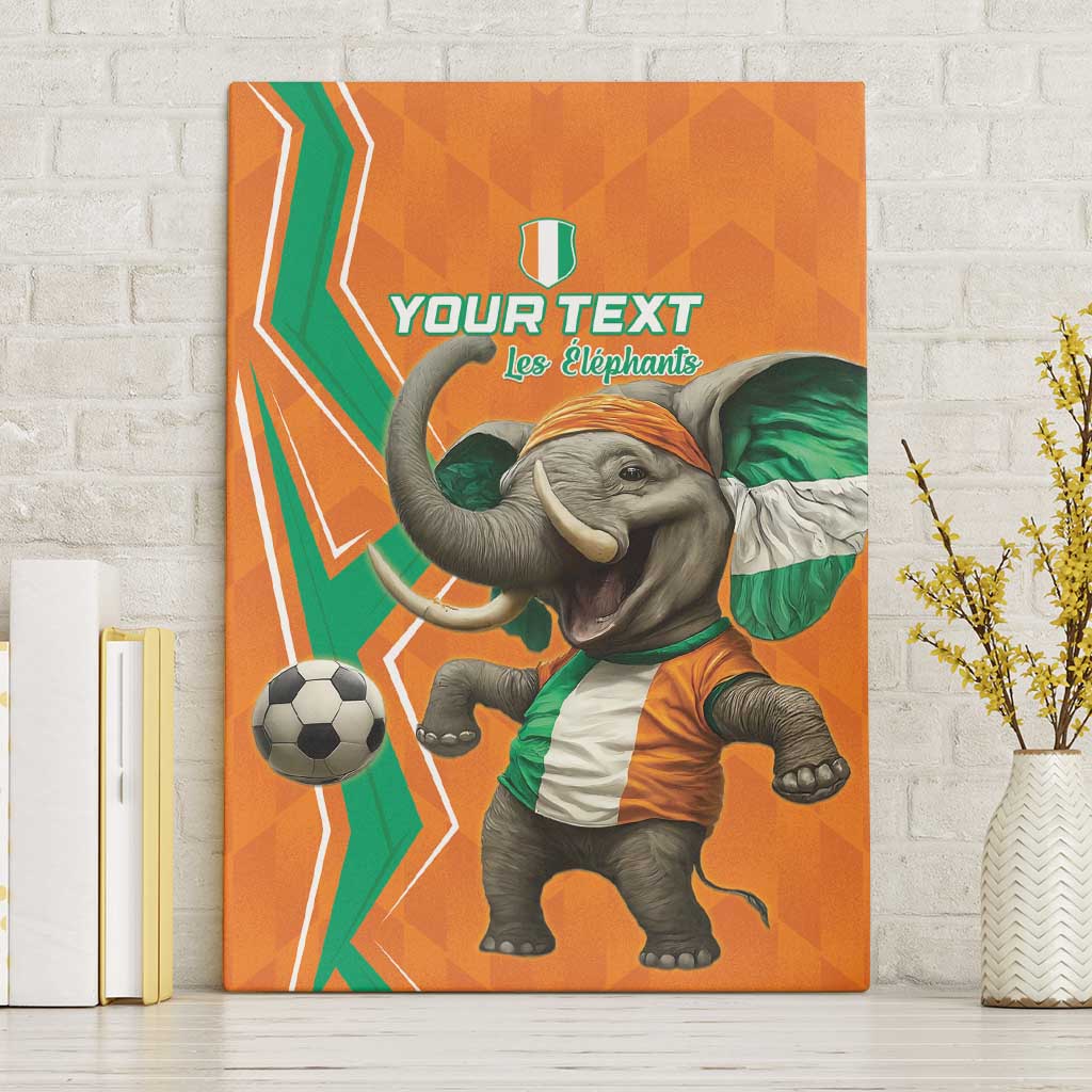 Custom Afro Ivory Coast Football Canvas Wall Art Go Champions