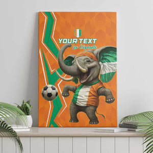 Custom Afro Ivory Coast Football Canvas Wall Art Go Champions