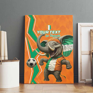 Custom Afro Ivory Coast Football Canvas Wall Art Go Champions