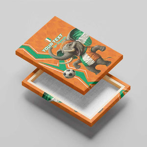 Custom Afro Ivory Coast Football Canvas Wall Art Go Champions