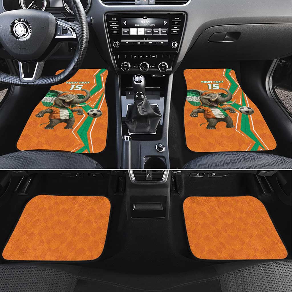 Custom Afro Ivory Coast Football Car Mats Go Champions