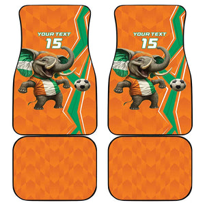 Custom Afro Ivory Coast Football Car Mats Go Champions