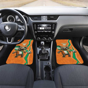 Custom Afro Ivory Coast Football Car Mats Go Champions