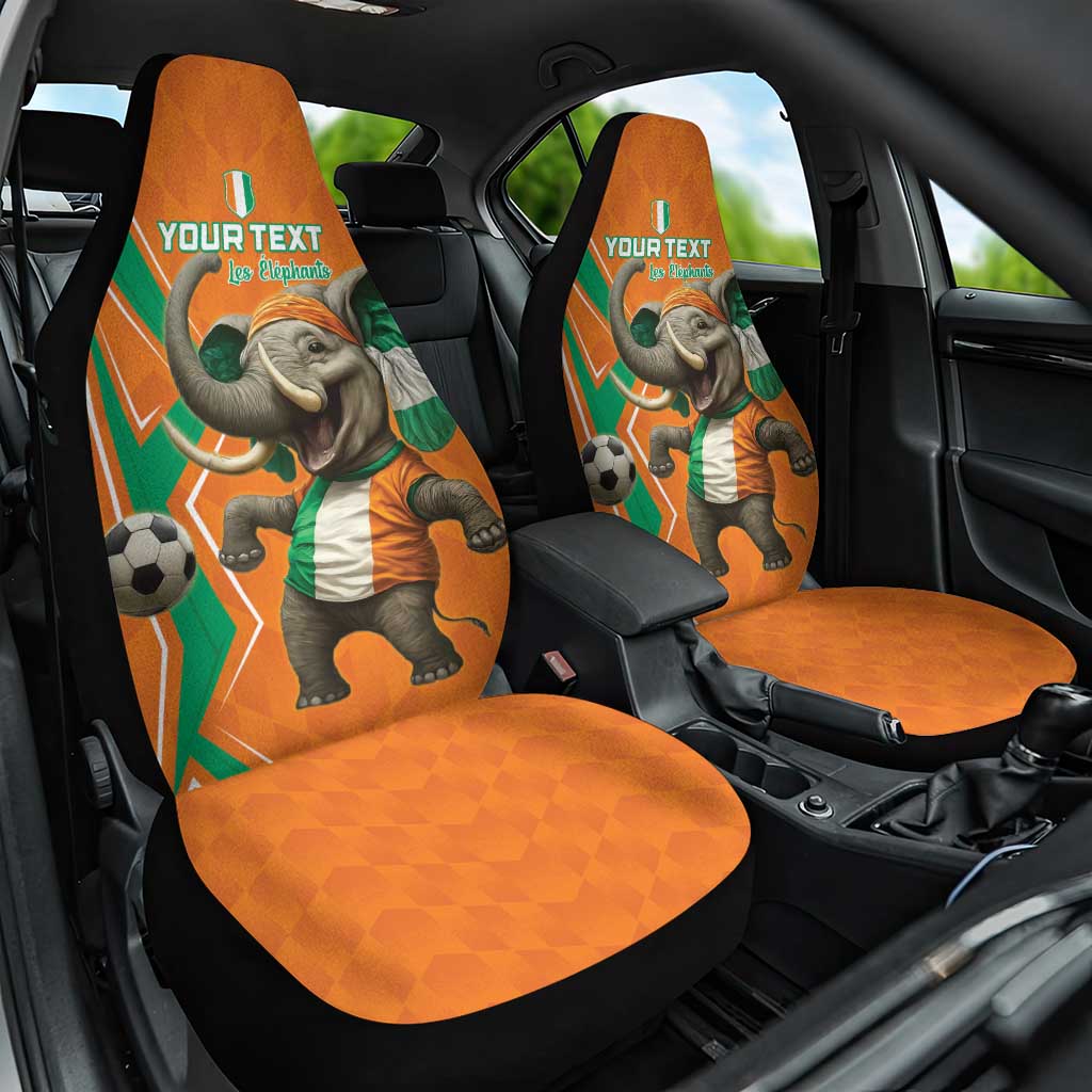 Custom Afro Ivory Coast Football Car Seat Cover Go Champions