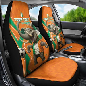 Custom Afro Ivory Coast Football Car Seat Cover Go Champions