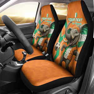 Custom Afro Ivory Coast Football Car Seat Cover Go Champions