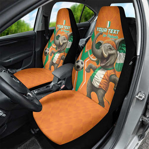 Custom Afro Ivory Coast Football Car Seat Cover Go Champions