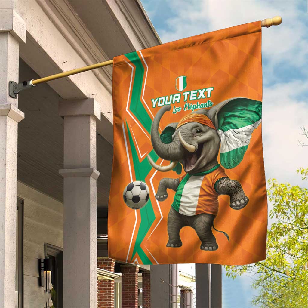 Custom Afro Ivory Coast Football Garden Flag Go Champions