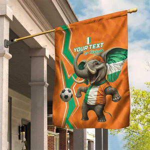 Custom Afro Ivory Coast Football Garden Flag Go Champions