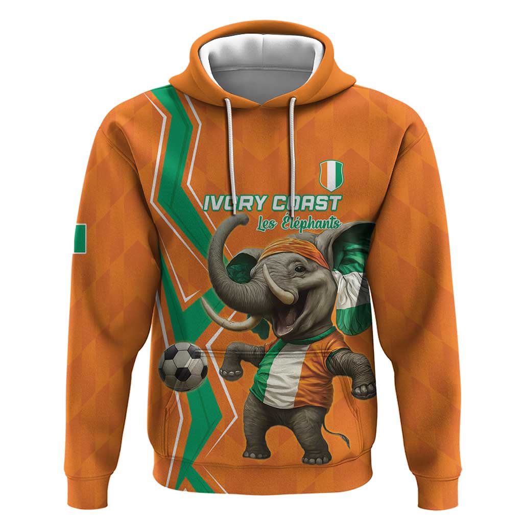 Custom Afro Ivory Coast Football Hoodie Go Champions